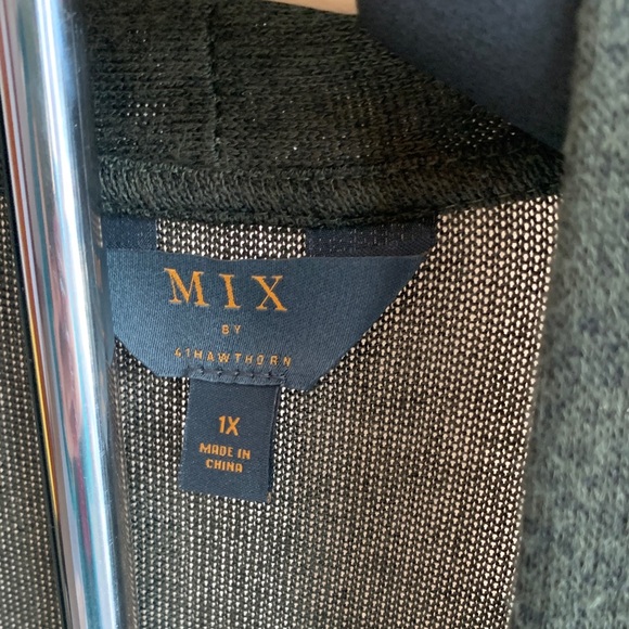 Chic Dark Green Open-Front Cardigan - Picture 2 of 3